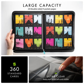Vault X 360-card capacity demonstrates high storage for collections.