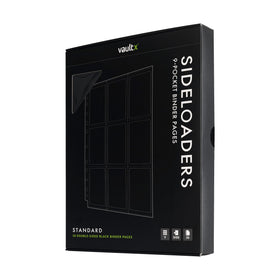 Vault X 9-pocket sideloading pages shown in a 50-pack for organized trading cards.