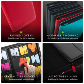 Vault X archival-safe interior safeguarding cards from dust and moisture