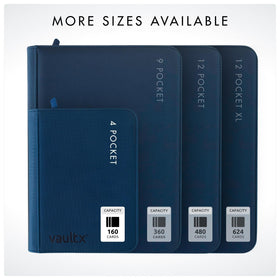 Vault X blue pockets for single or double-sleeved cards