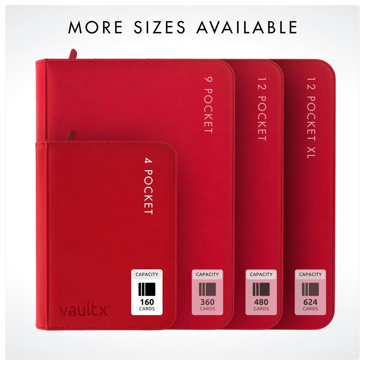 Vault X binder accommodates standard sleeves with precise pocket sizing.
