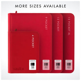 Vault X binder accommodates standard sleeves with precise pocket sizing.