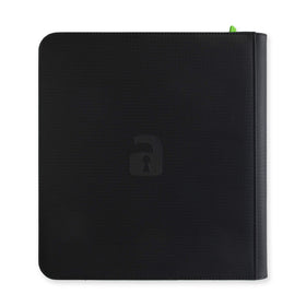 Sleek black binder designed for easy transport to events or showpieces