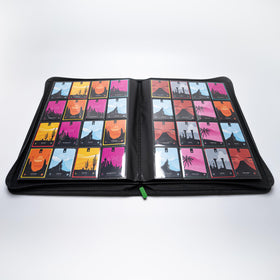 Vault X binder in use at a gaming event for quick access