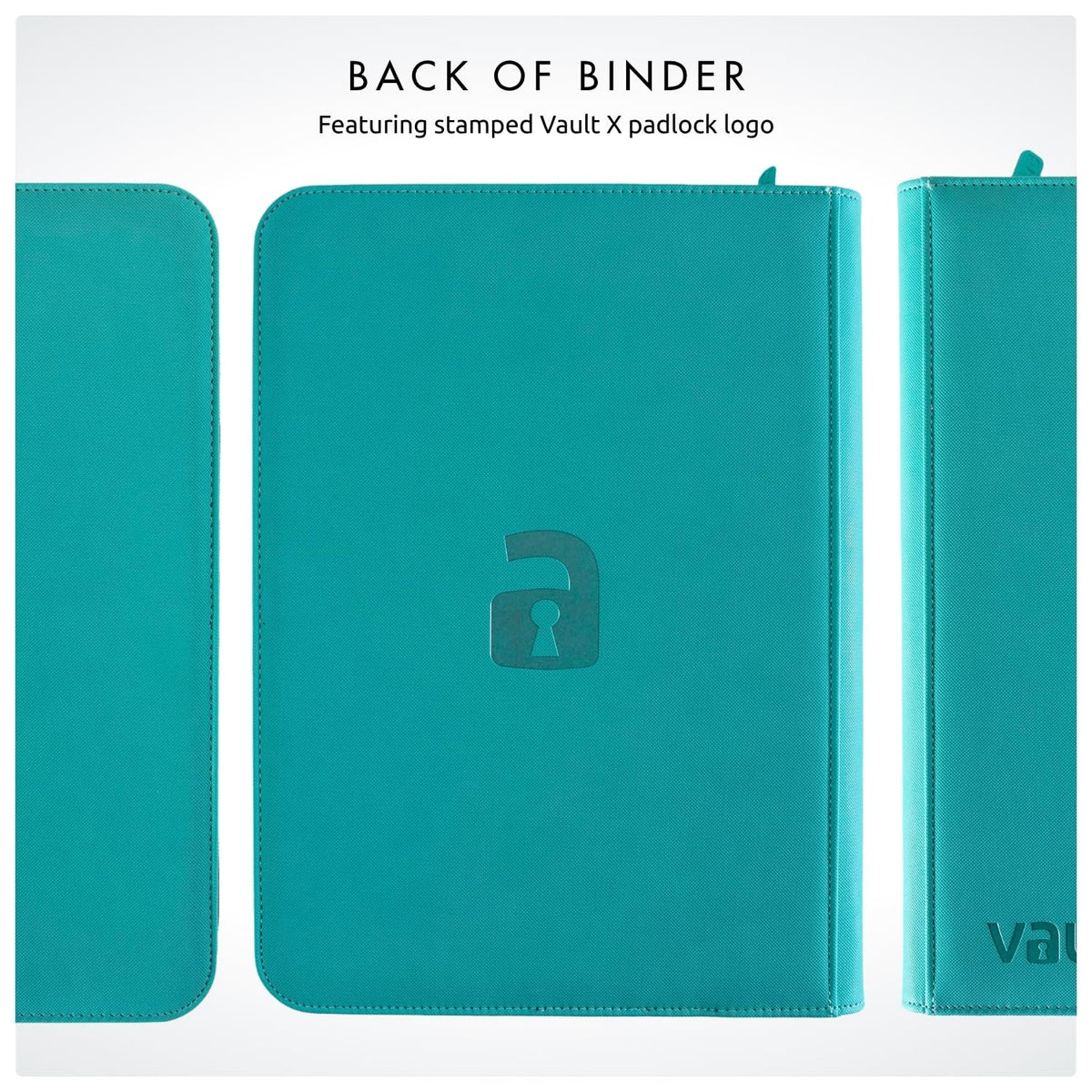 Vault X compact teal binder: ideal on-the-go organization for card teams.