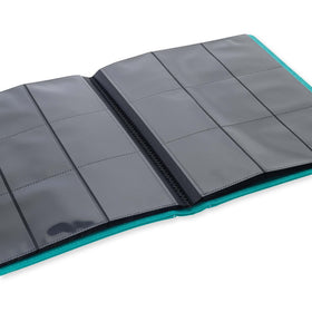 Vault X binder opened for display-ready organization during gameplay