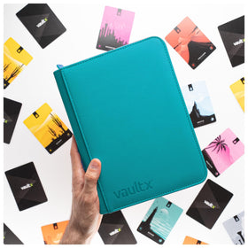 Vault X durable binder teal: lightweight yet sturdy for travel and display.