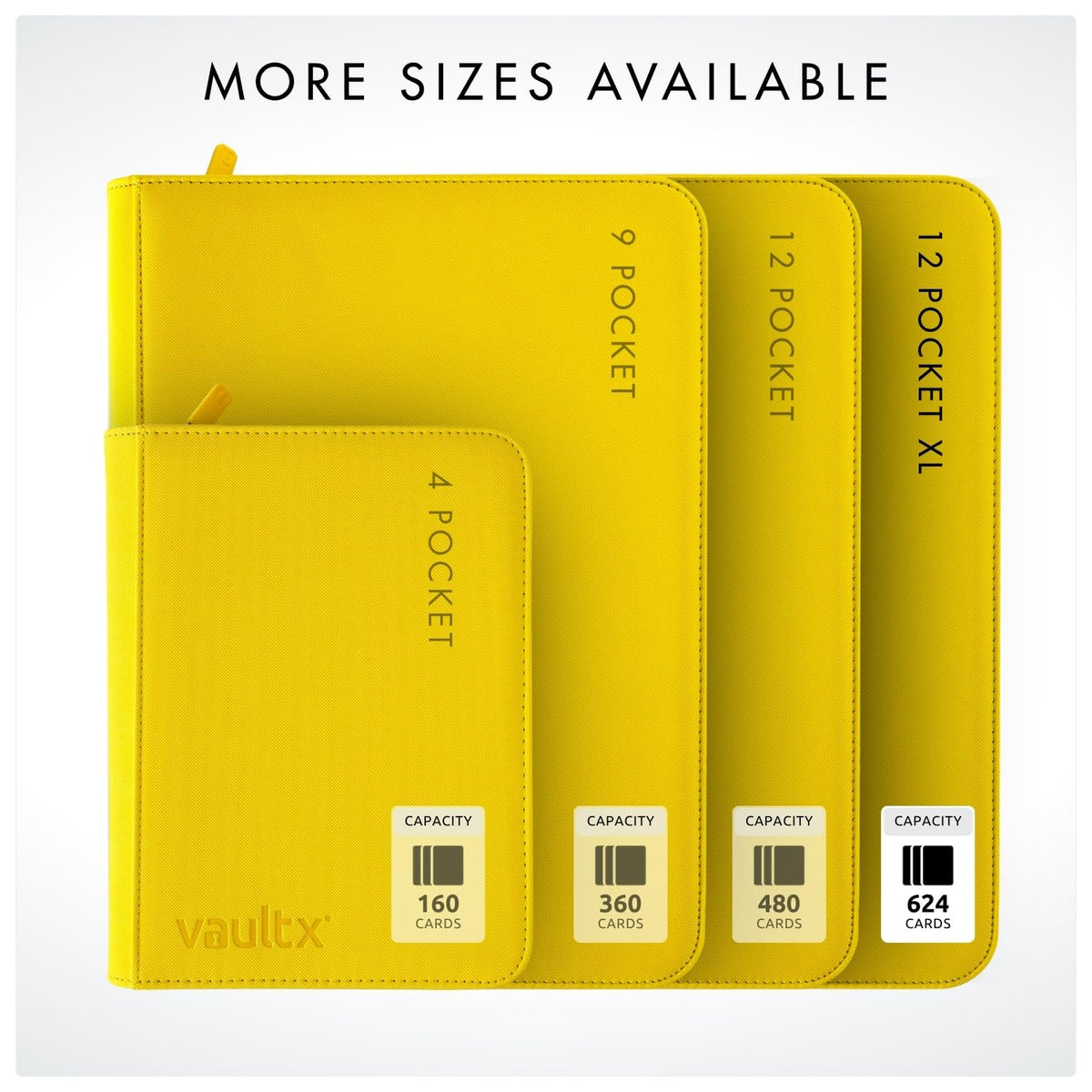 Vault X durable zipper closure keeps cards securely enclosed