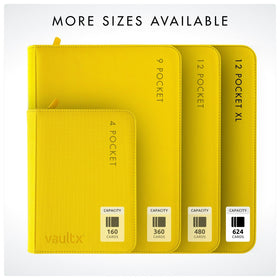 Vault X durable zipper closure keeps cards securely enclosed