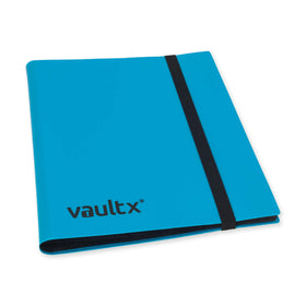 Elastic strap keeps the binder closed during transport.