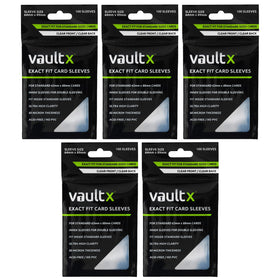 Vault X Exact Fit sleeves — snug protection for standard 63x88 mm cards.