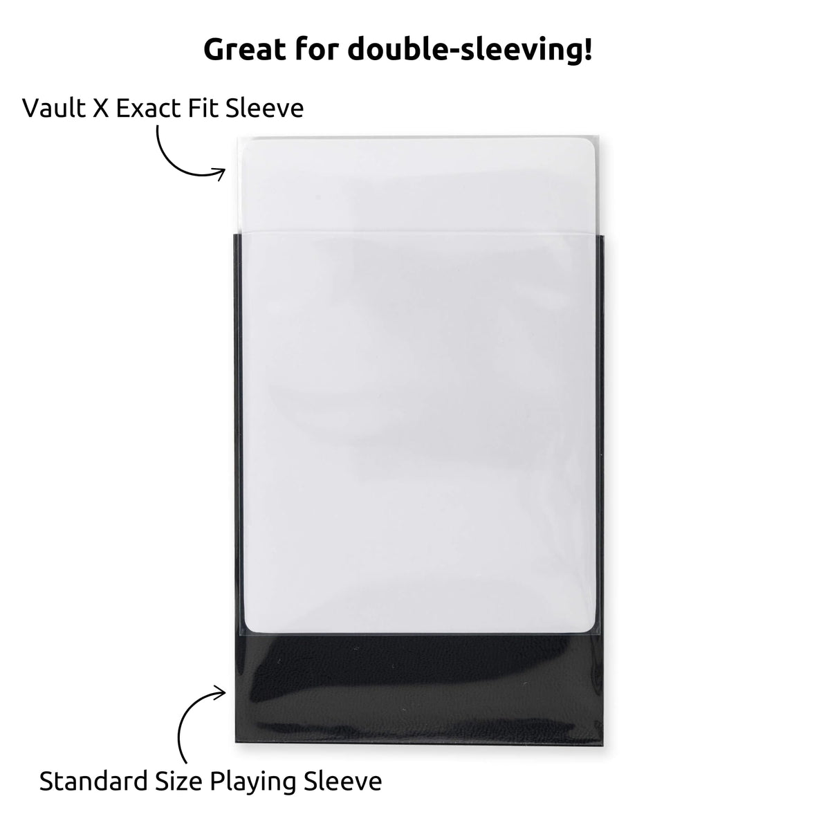 Vault X Exact Fit sleeves are crystal-clear for visible cards while protecting them.