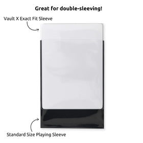Vault X Exact Fit sleeves are crystal-clear for visible cards while protecting them.
