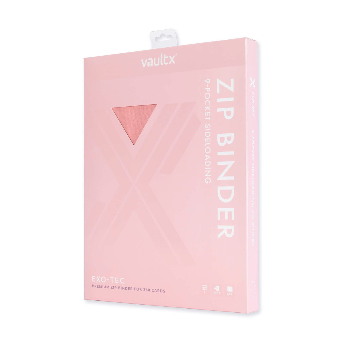 Vault X Exo-Tec pink binder zip closure keeps contents secure and dust-free