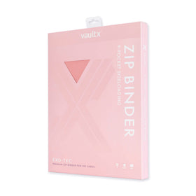 Vault X Exo-Tec pink binder zip closure keeps contents secure and dust-free