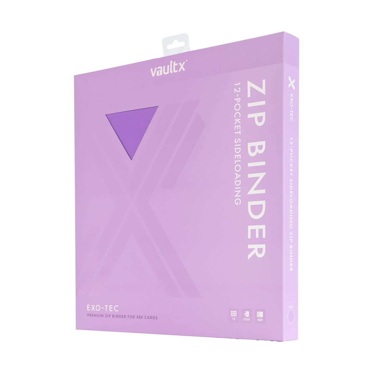 Vault X Exo-Tec binder side-loading pockets close-up for secure card retention