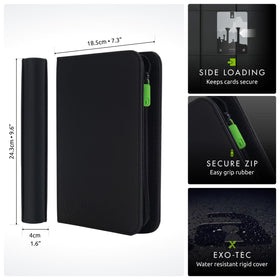 Vault X Exo-Tec binder with zip closure keeps cards secure.