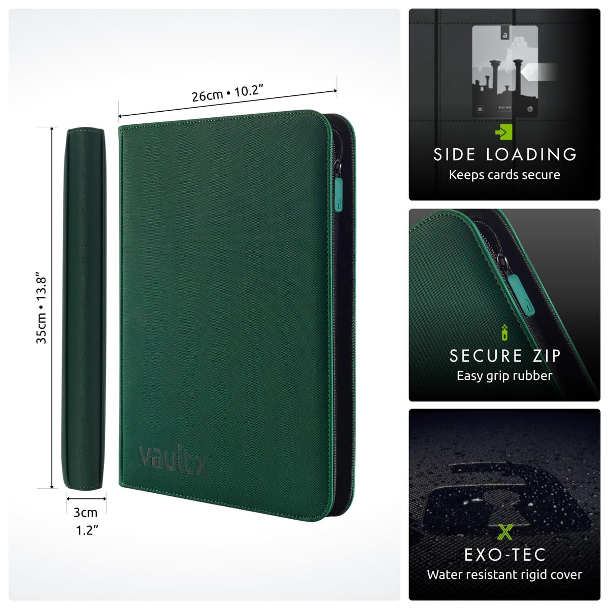Vault X Exo-Tec material close-up highlights padding and water resistance