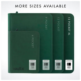 Vault X Exo-Tec Zip Binder 26 double-sided pages maximize organization capacity.