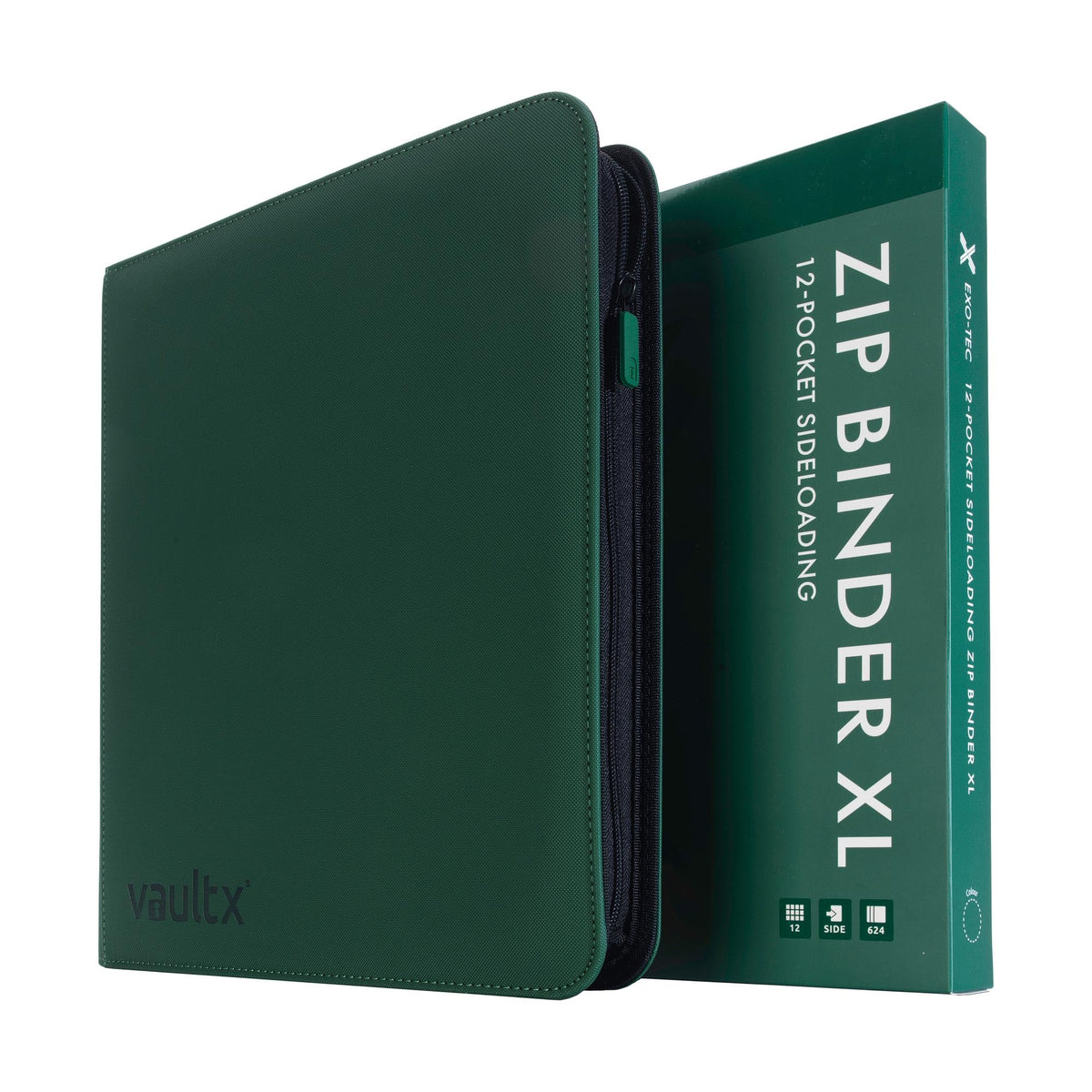 Vault X Exo-Tec Zip Binder front cover shows premium durability for long-term card storage.