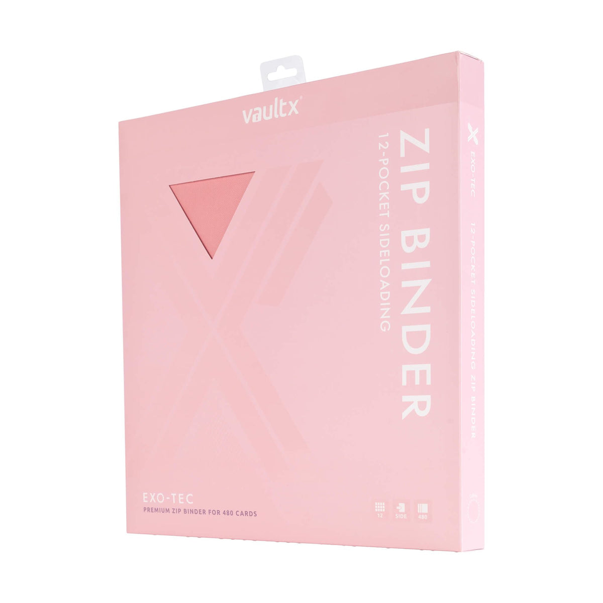 Vault X Exo Tec pink zip close keeps cards secure during transport.