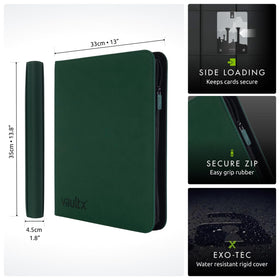 Vault X Exo-Tec Zip Binder spine emphasizes compact storage with quick at-a-glance access.