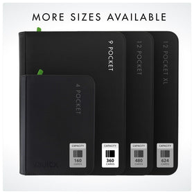 Vault X black binder front view for sleek display.