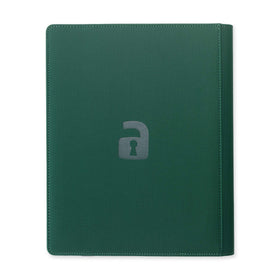 Vault X green binder ready for display and collection organization