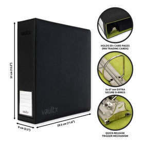 Exo-Tec material provides water resistance for long-term card storage.