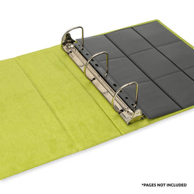 Soft microfiber lining cushions card edges during handling.