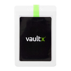 Vault X lip guides smooth insertion of cards.