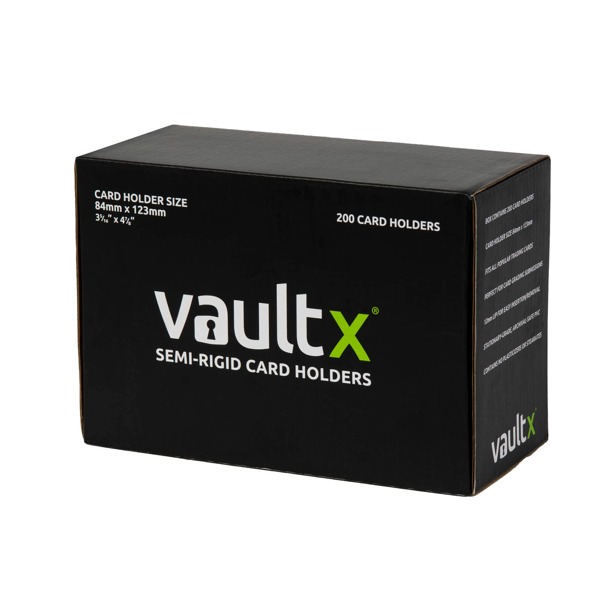 Vault X holder shows easy card insertion without damage.