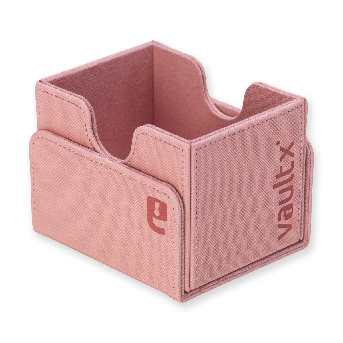 Magnetic closure keeps contents secure, even when held upside down.