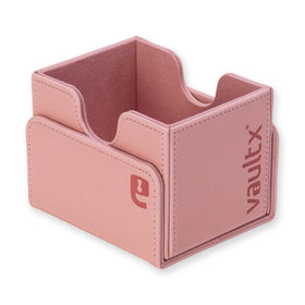 Magnetic closure keeps contents secure, even when held upside down.