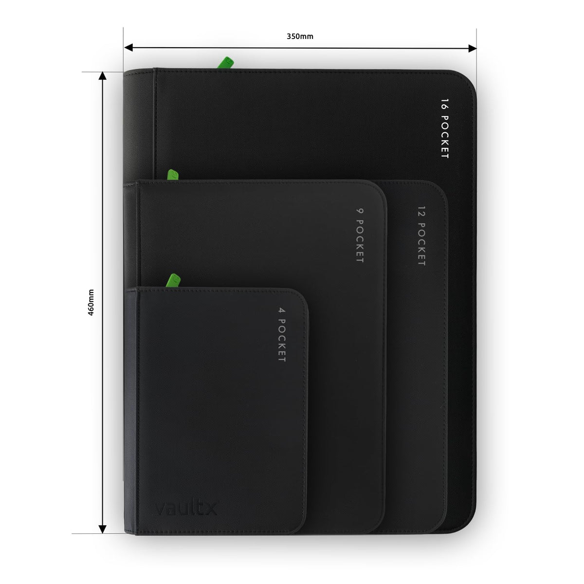 Vault X zip closure keeps cards securely enclosed during transport