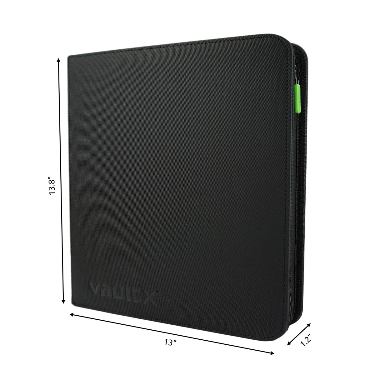 Vault X zipper closure keeps cards securely enclosed.