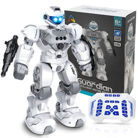 VAV RC robot with gesture-sensing LED eyes for interactive play.