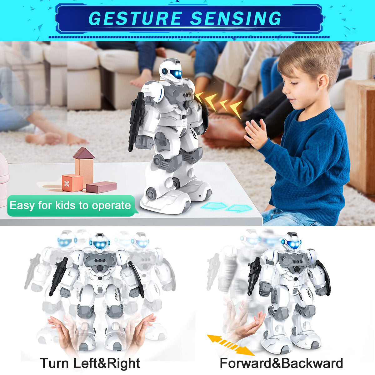 VAV RC robot in programmable mode for creative learning.