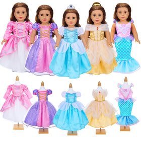 VAWMJOT American 18-inch doll glittery tulle skirt dress for imaginative play.