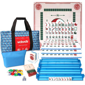 VCBVCB 160-piece American Mahjong tile set front view, ideal for family game nights.