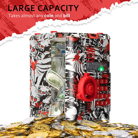 Vcertcpl ATM piggy bank bill slot accommodates bills for growing allowances.