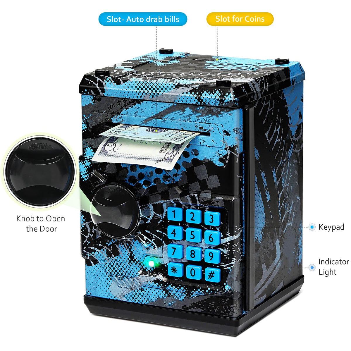 Vcertcpl ATM piggy bank coin slot for simple coin saving