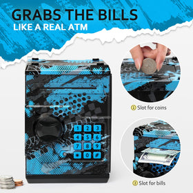Vcertcpl ATM piggy bank colorful design appeals to kids