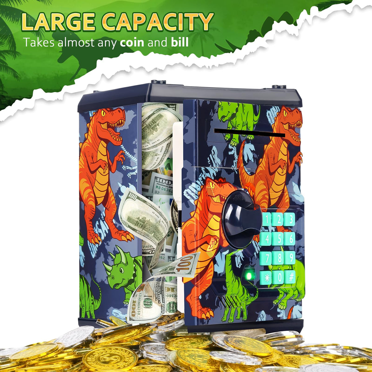 Vcertcpl kids money jar education, teaches saving and responsibility.