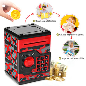 Vcertcpl piggy bank ABS material conveys sturdy, kid-friendly durability