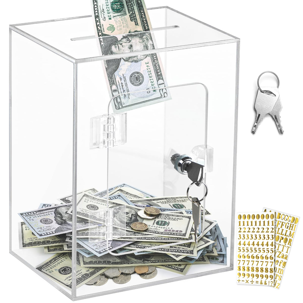 Vcertcpl clear 3.6L piggy bank showing visible savings potential