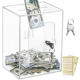 Vcertcpl clear 3.6L piggy bank showing visible savings potential