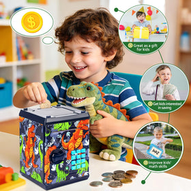 Vcertcpl piggy bank coin slot inside, large capacity for coins and bills.