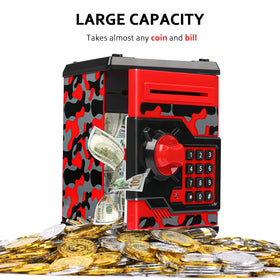 Vcertcpl piggy bank coin slot ensures easy coin deposits during daily saves