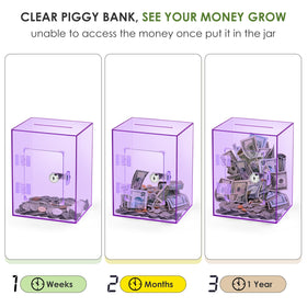 Vcertcpl Piggy Bank suitable for kids and adults for money discipline.